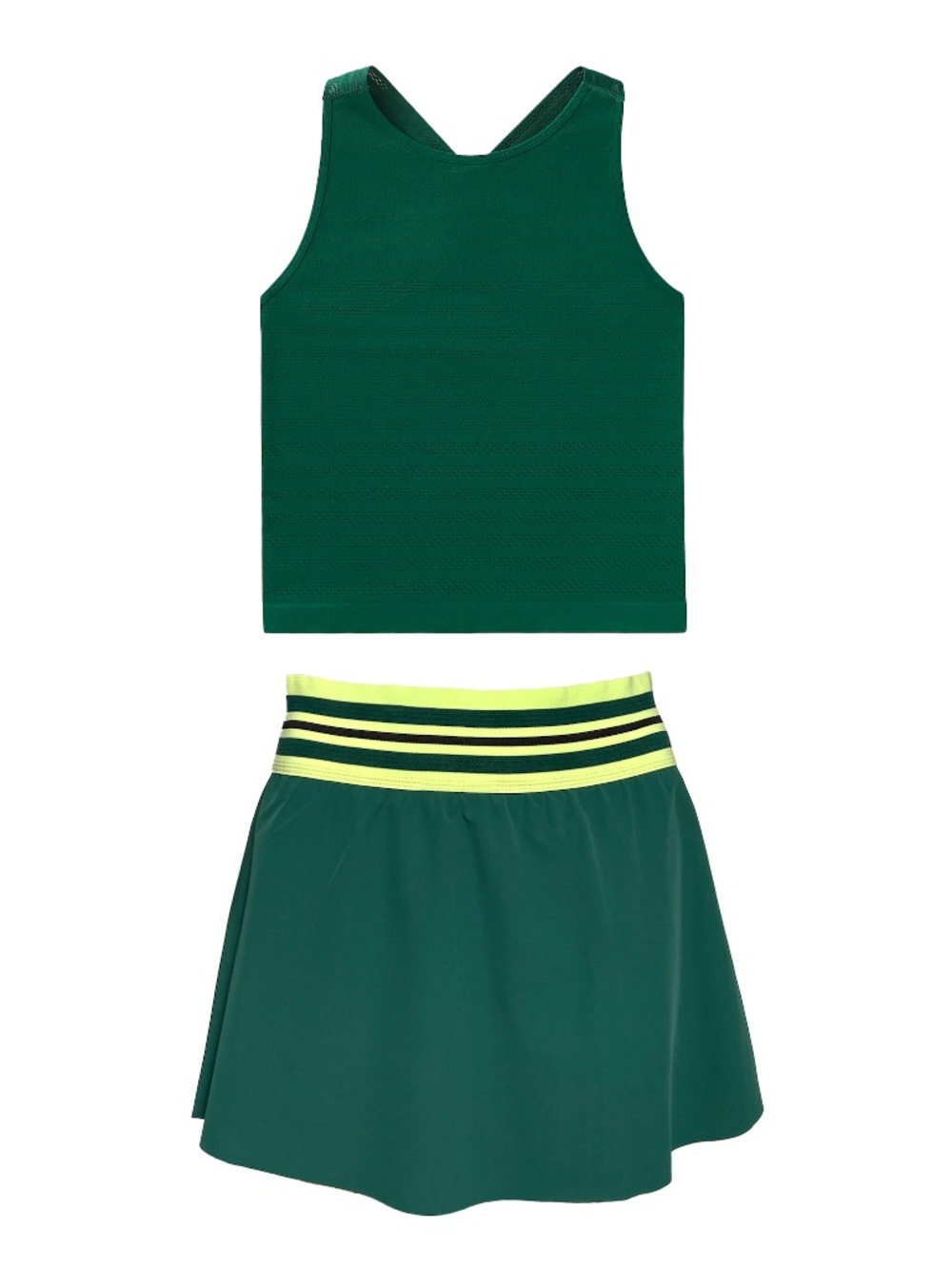 Fila Center Court Swift Skort and Ace Seamless Tank in Rainforest Green Size XS
